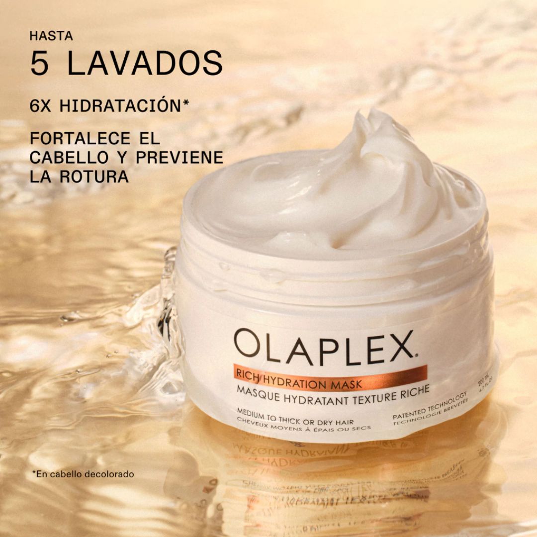 Mascarilla Reparadora Hidratante Fortalecedora y Anti Quiebre Olaplex RICH HYDRATION MASK 200ml (Cabellos Medio a Grueso) - Imagen 2
