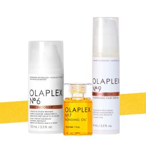Rutina Anti Frizz, Protección Térmica y de Agresores Ambientales OLAPLEX Nº 6 100ml, Nº 7 30ml, Nº 9 90ml