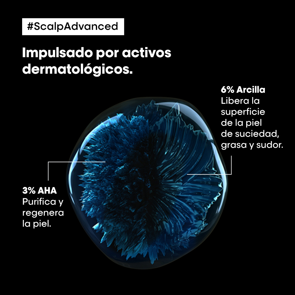 Shampoo Anti-Grasa para Cuero Cabelludo Graso Scalp Advanced L’Oreal Serie Expert 300ml - Imagen 3