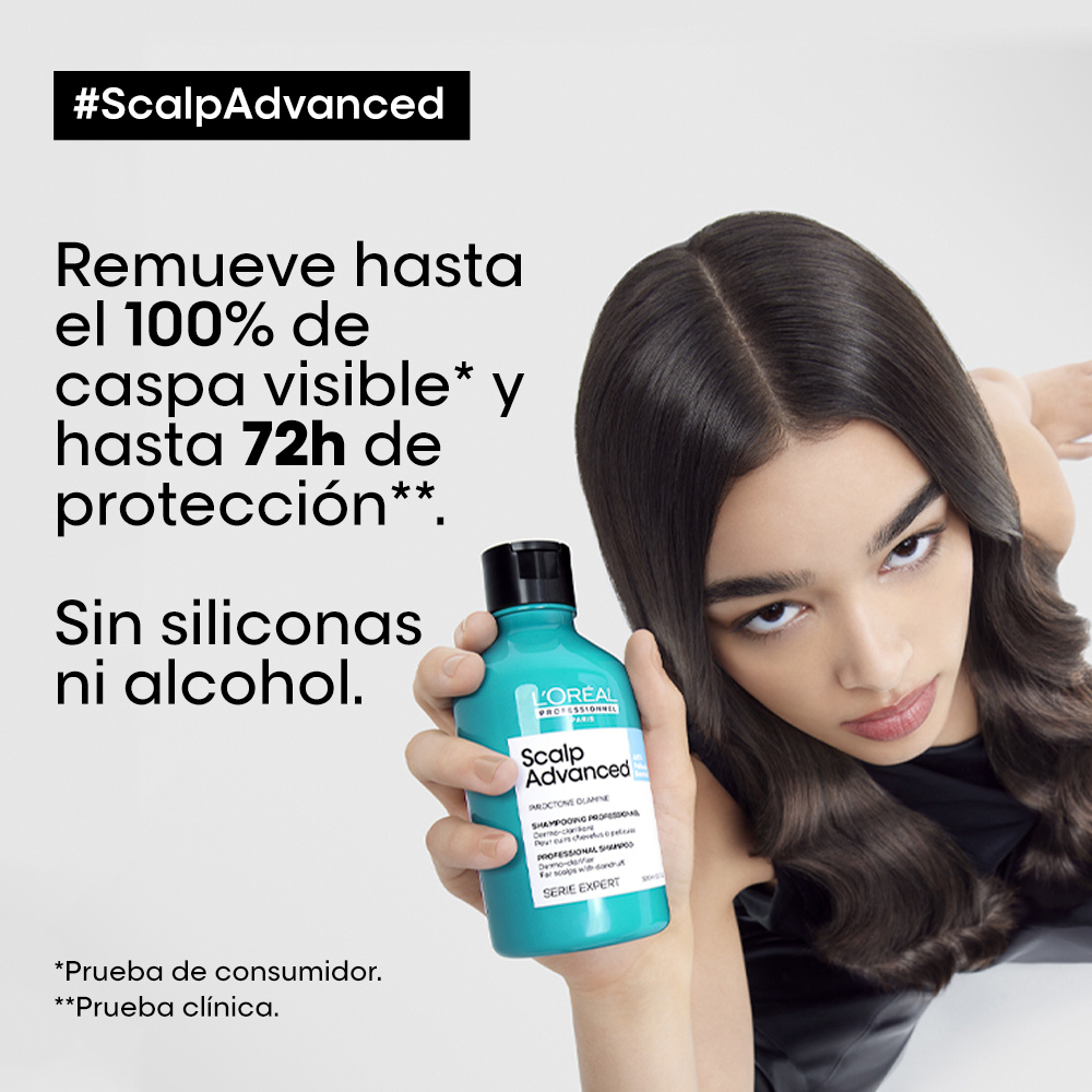 Shampoo Anti-Caspa Scalp Advanced L’Oreal Serie Expert 300ml - Imagen 2