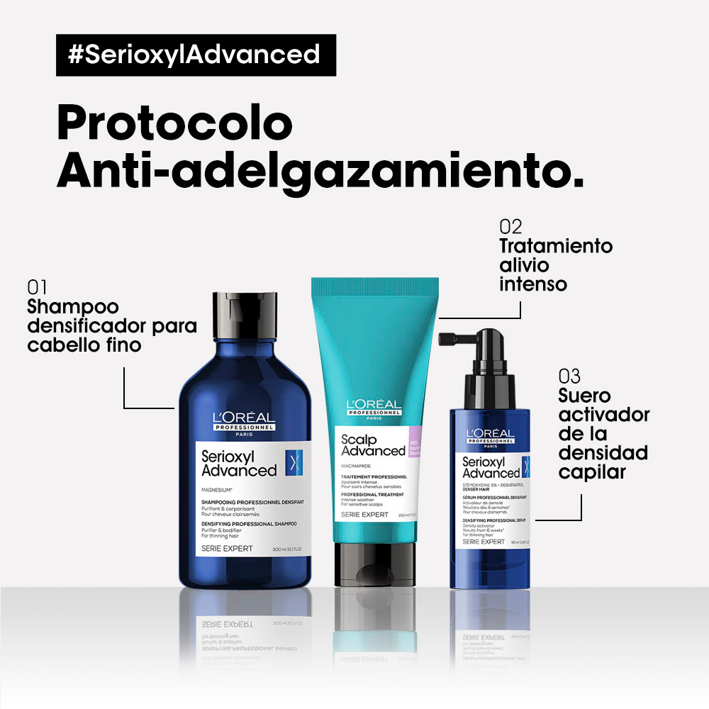 Sérum Densificador para Cabello Fino Serioxyl L’Oreal Serie Expert 90ml - Imagen 4