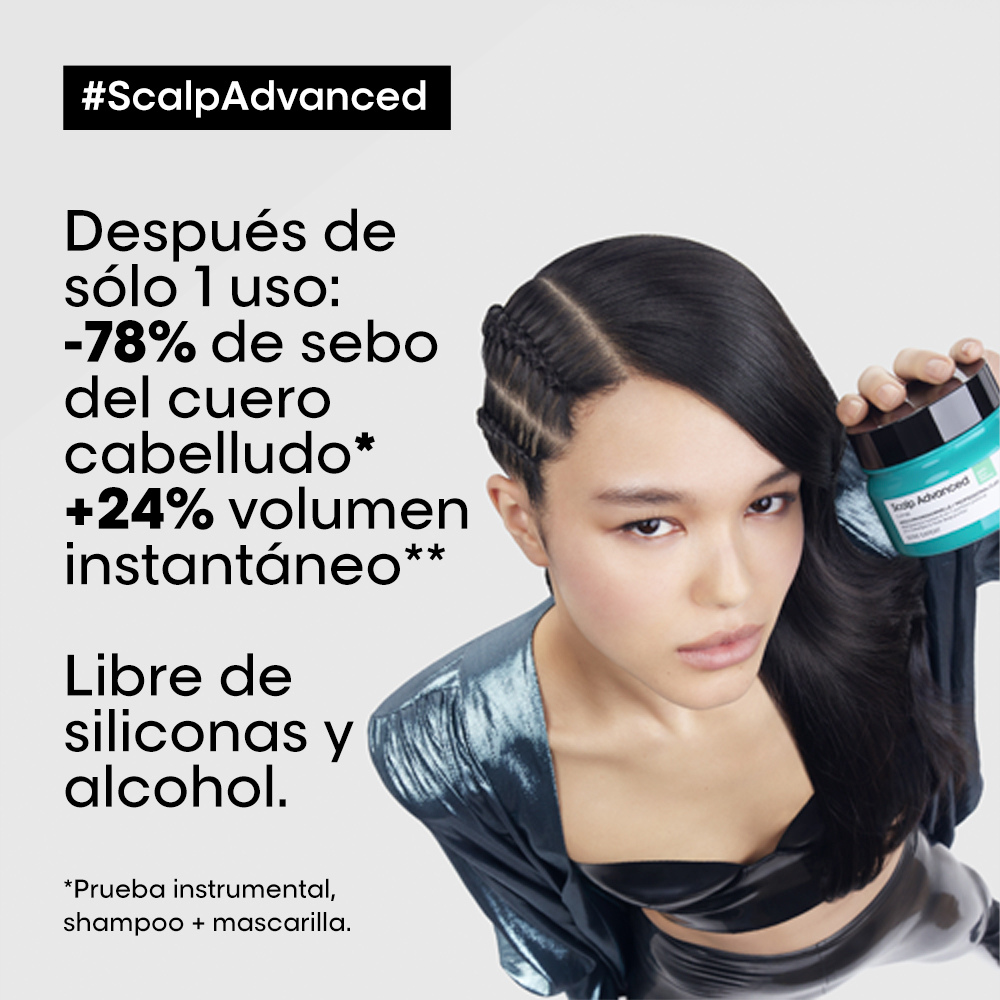 Arcilla Purificante 2 en 1 Cuero Cabelludo Graso Scalp Advanced L’Oreal Serie Expert 250ml - Imagen 2