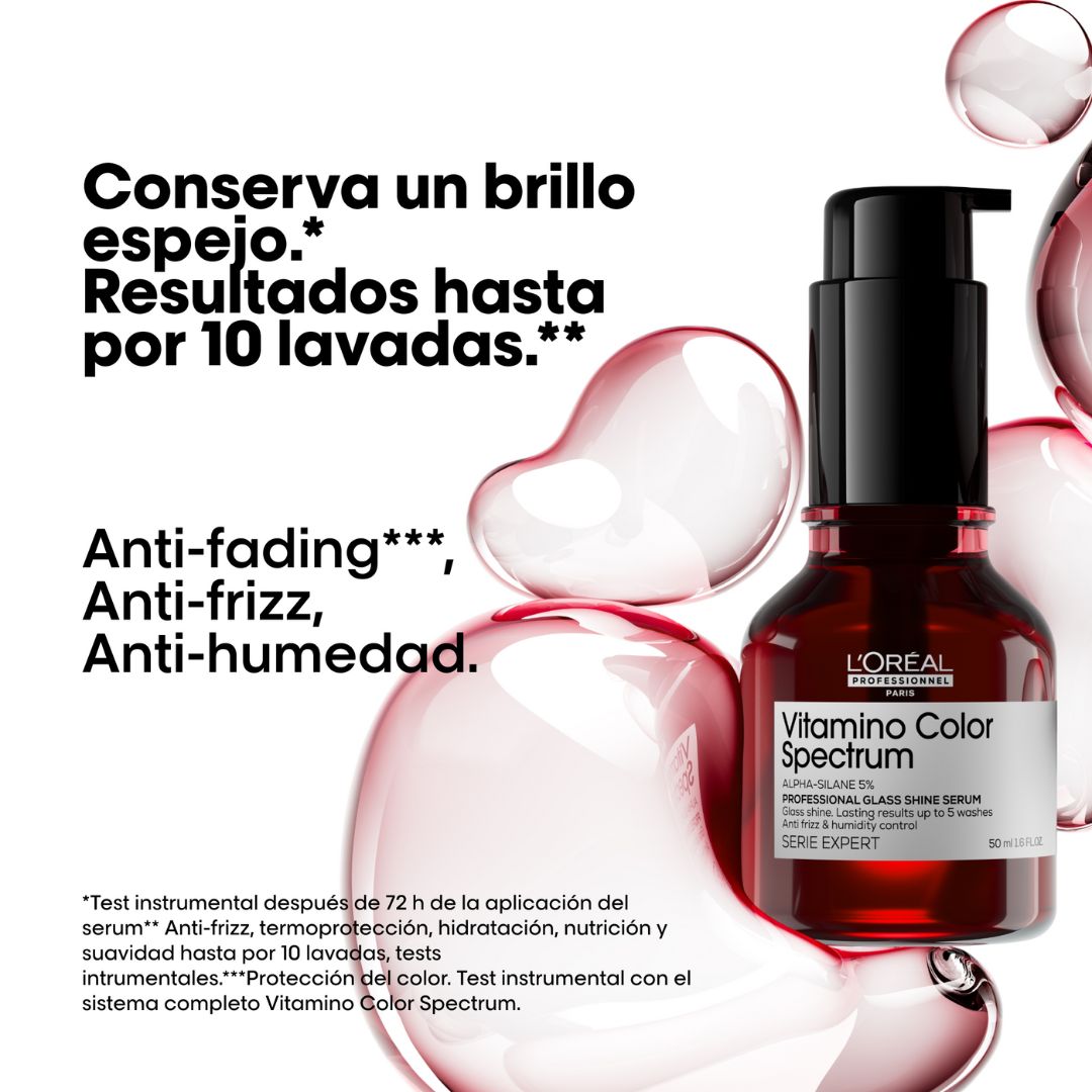 Rutina para Proteger y Fijar el Color VITAMINO COLOR SPECTRUM L’Oreal Serie Expert (Cabello de Fino a Medio) - Imagen 6