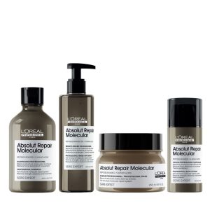 Rutina Completa para Reparar Cabello muy Dañado ABSOLUT REPAIR MOLECULAR L’Oreal Serie Expert
