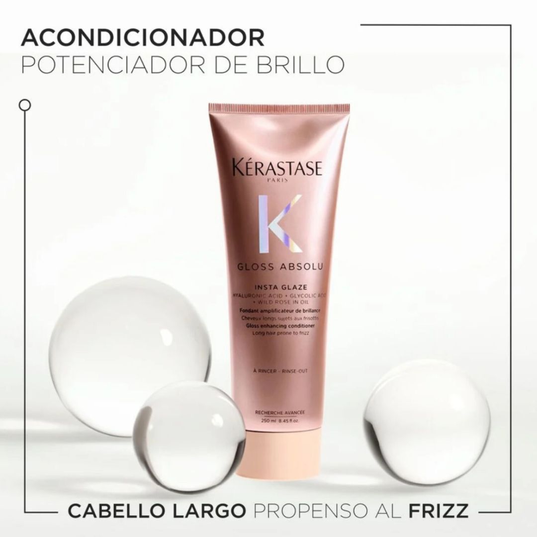 Rutina Hidratante Protectora y Anti Frizz con Efecto de Brillo Kérastase Gloss Absolu (Para Cabello de Fino a Medio) - Imagen 3