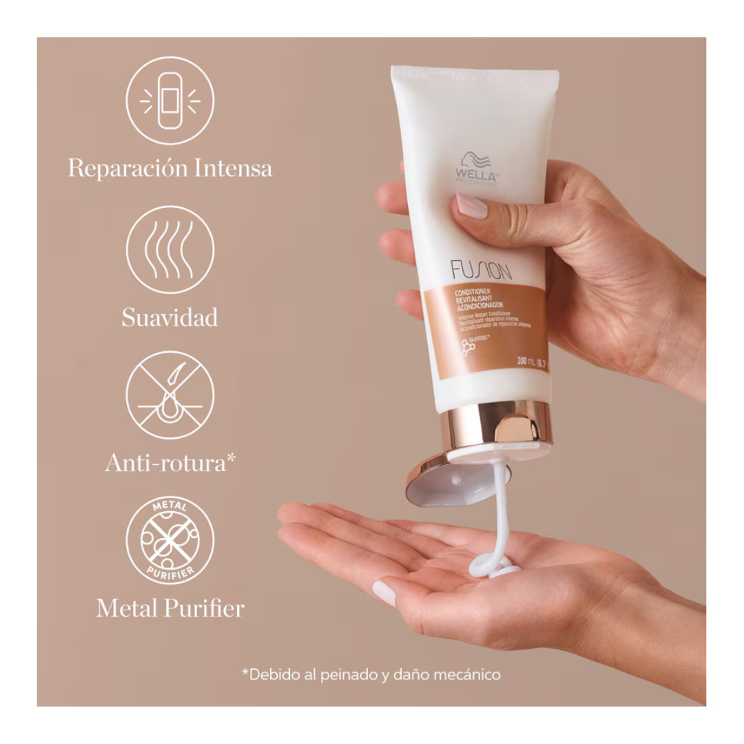 Acondicionador para Reparar Cabellos Dañados Wella Fusion 1000ml - Imagen 3