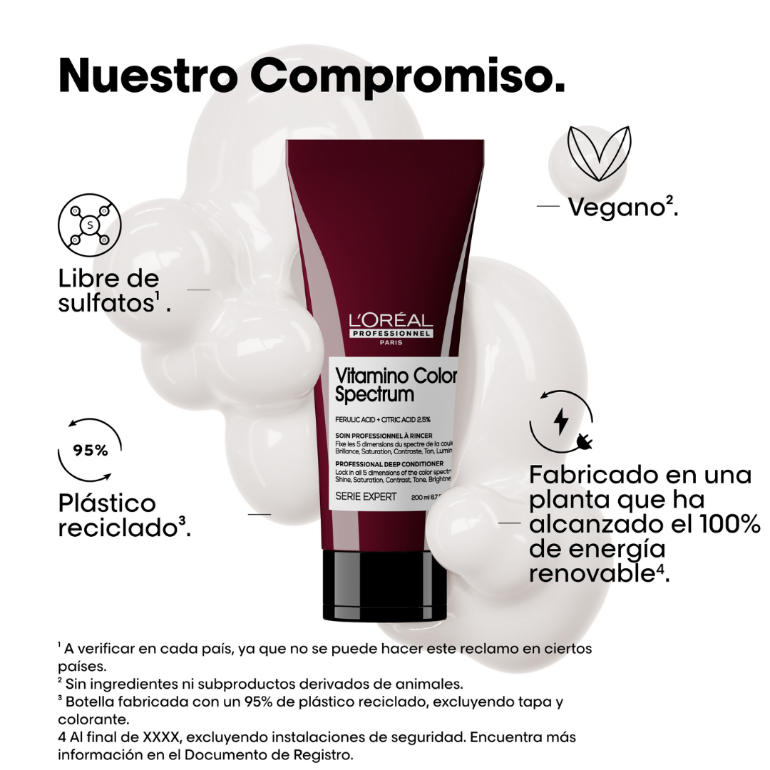 Acondicionador Intensivo para Proteger el Cabello con Color VITAMINO COLOR SPECTRUM L’Oreal Serie Expert 200ml - Imagen 6