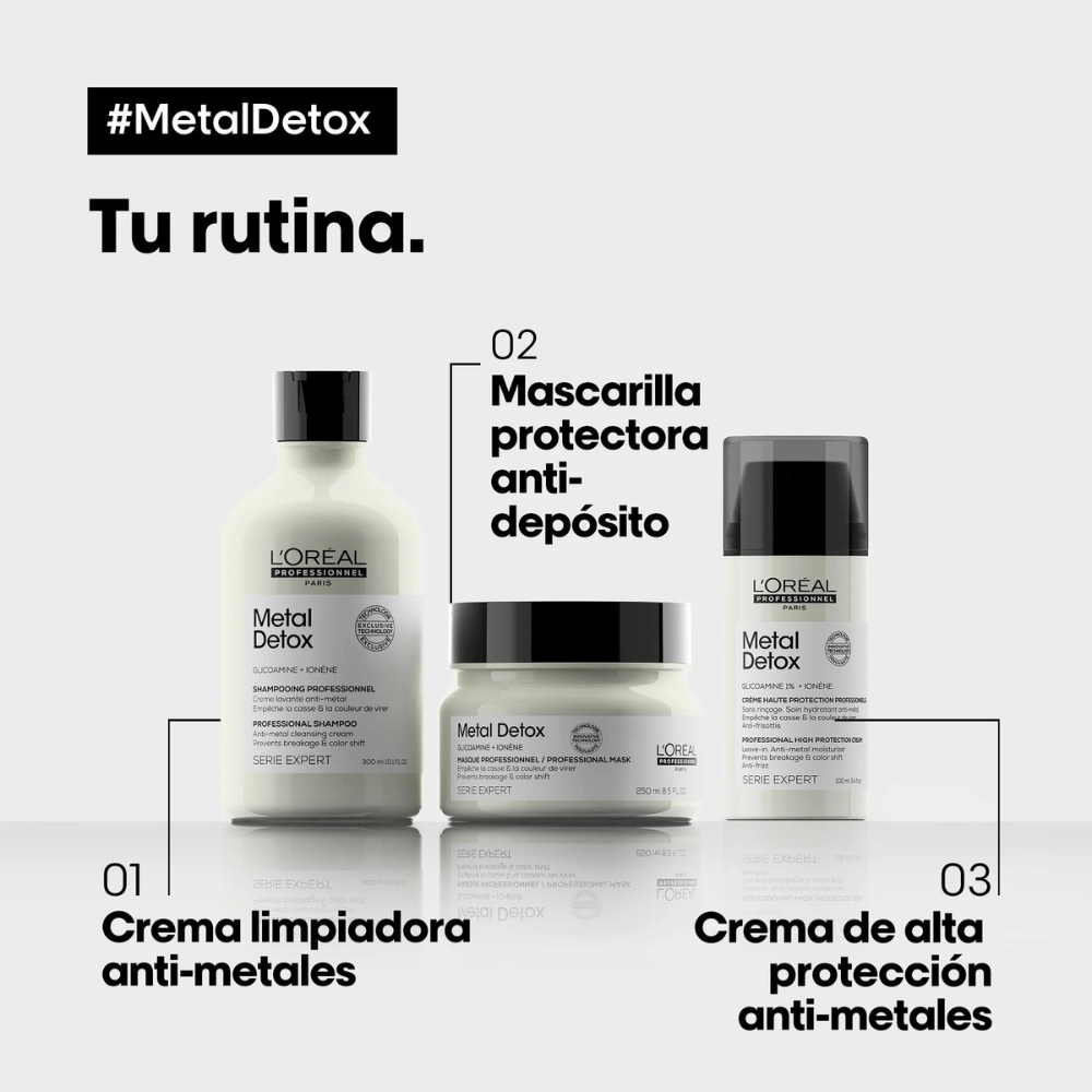 Crema de Peinar Termoprotectora y Anti Metales Metal Détox 100ml L’Oreal Serie Expert - Imagen 2