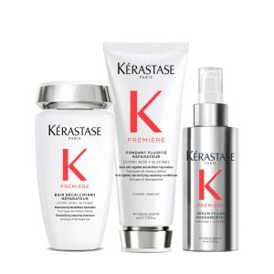 Rutina para Reparar y Proteger Cabello Dañado de Fino a Medio Première Kérastase (Anti Frizz)