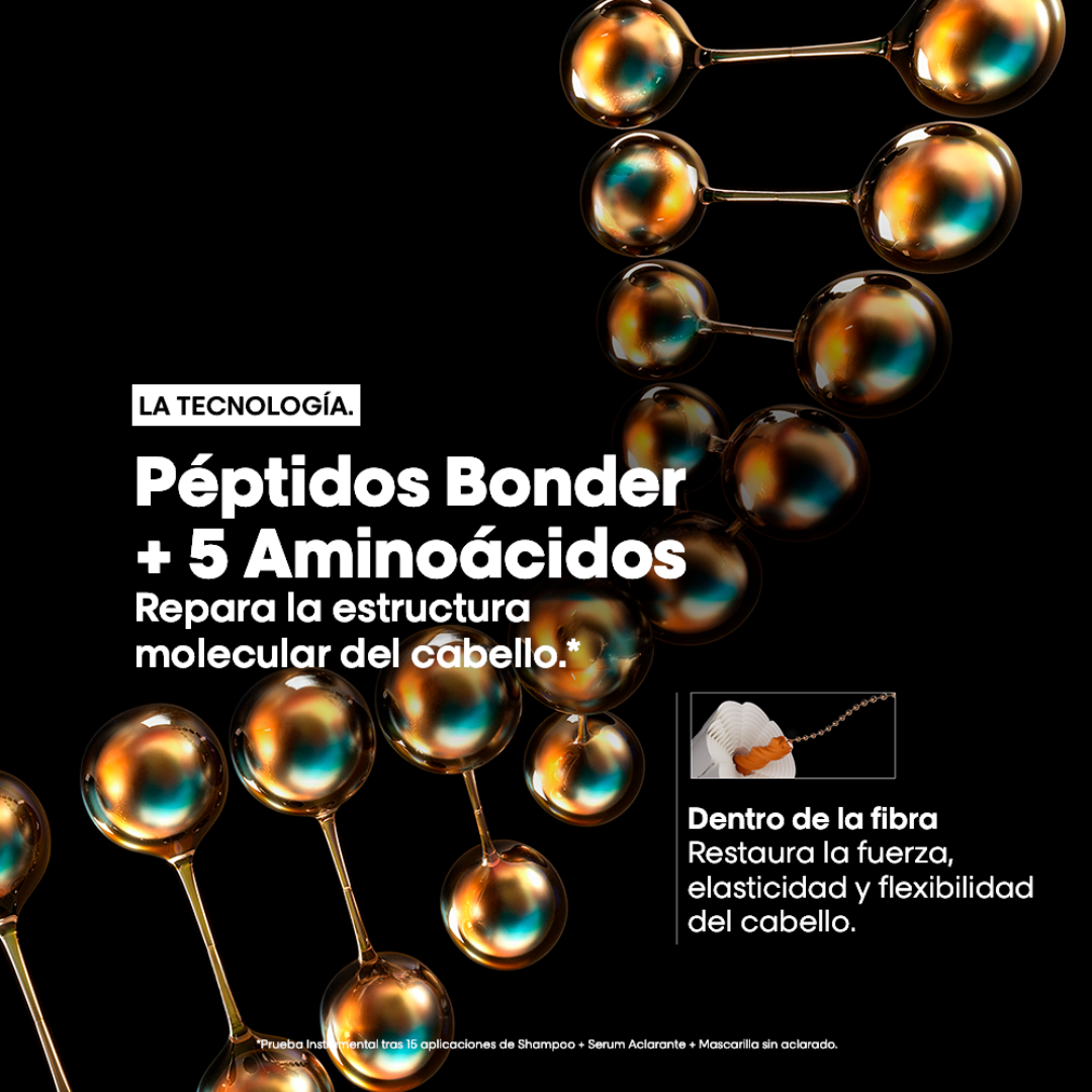 Mascarilla ABSOLUT REPAIR MOLECULAR para Reparación de Cabello Dañado L’Oreal Serie Expert 250ml - Imagen 7