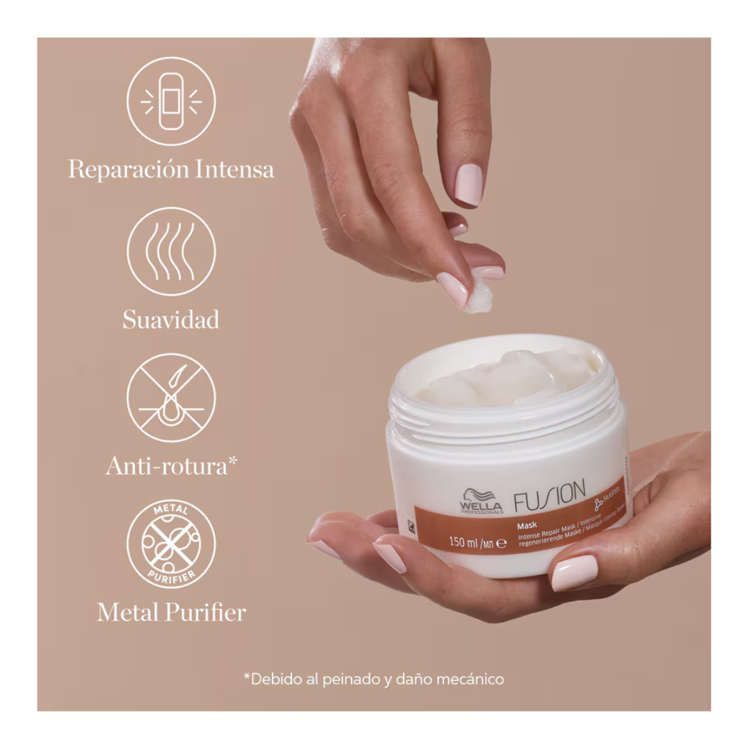 Mascarilla para Reparar Cabello Dañado Wella Fusion 500ml - Imagen 2