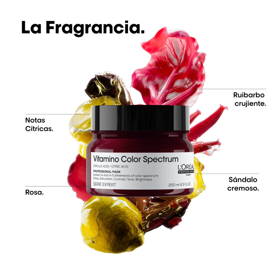 Mascarilla Intensa para Proteger y Prolongar el Color VITAMINO COLOR SPECTRUM L’Oreal Serie Expert 250ml - Imagen 3