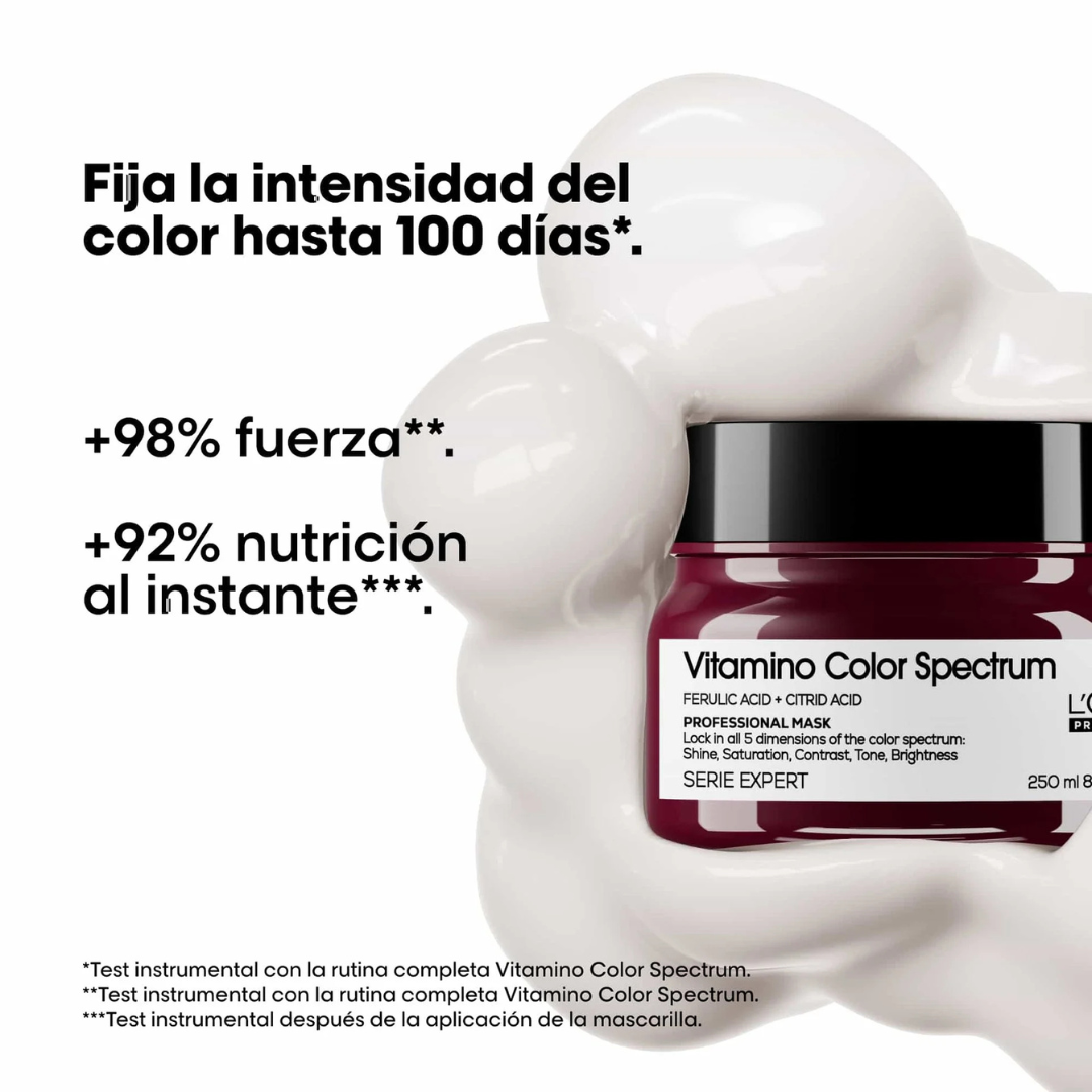 Mascarilla Intensa para Proteger y Prolongar el Color VITAMINO COLOR SPECTRUM L’Oreal Serie Expert 250ml - Imagen 2