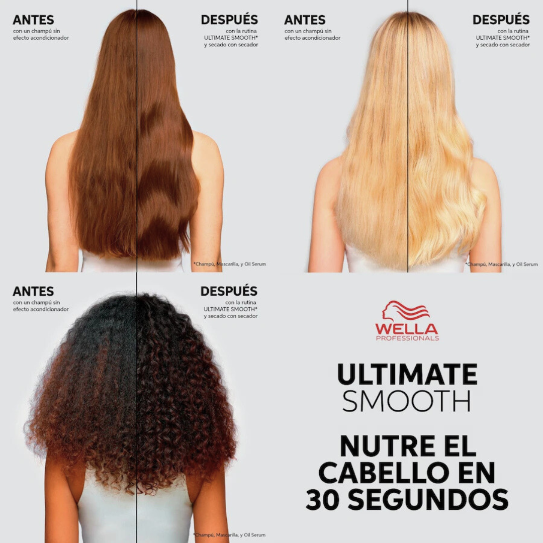 Aceite Anti Frizz para Cabello Seco, Indisciplinado y sin Brillo Miracle Oil Sérum Wella Ultimate Smooth 30ml (Paso 3) - Imagen 6