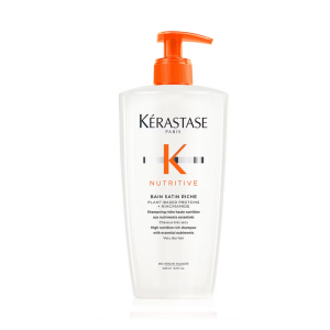 Shampoo Altamente Nutritivo e Hidratante Bain Satin Riche Kérastase 500ml Para Cabello Muy Seco