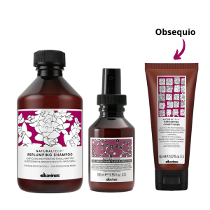 Rutina para Reparar Fortalecer y Nutrir el Cabello Seco y Dañado Davines Replumping - Obsequio Acondicionador 60ml