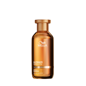 Shampoo Nutritivo y Suavizante para Cabello Seco, Indisciplinado y sin Brillo Wella Ultimate Smooth 250ml (Paso 1)