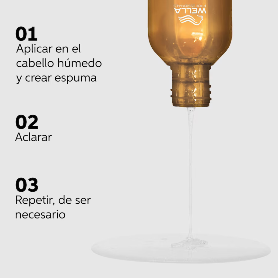 Shampoo Nutritivo y Suavizante para Cabello Seco, Indisciplinado y sin Brillo Wella Ultimate Smooth 250ml (Paso 1) - Imagen 4