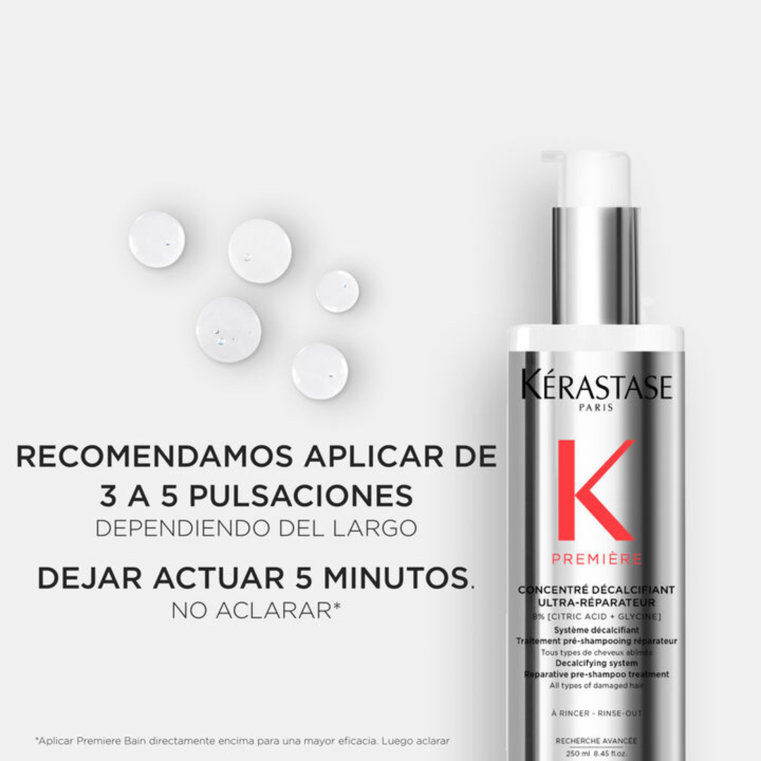 Tratamiento Pre-Shampoo Reparador Descalcificante Kérastase Première Concentré Décalcifiant Ultra-Réparateur 250ml - Imagen 3