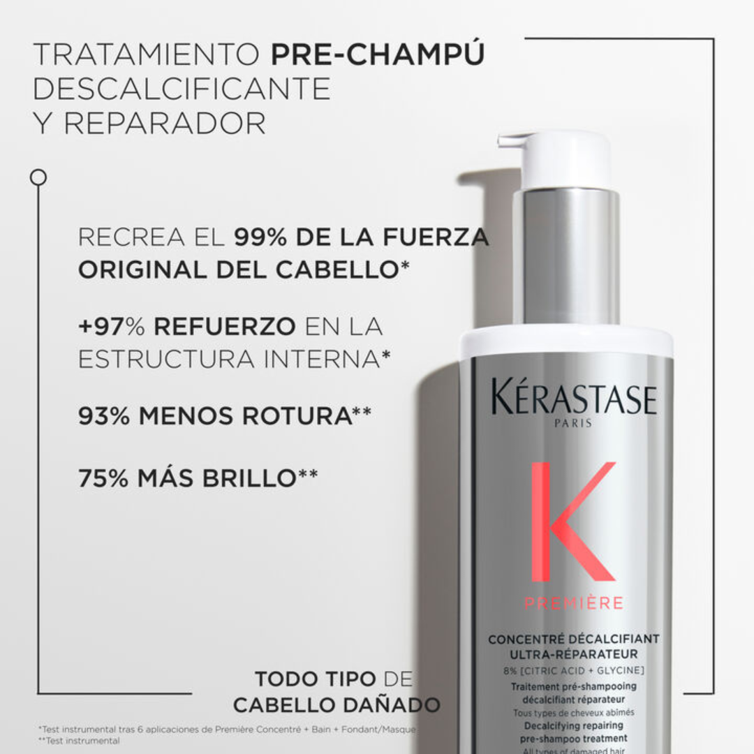 Tratamiento Pre-Shampoo Reparador Descalcificante Kérastase Première Concentré Décalcifiant Ultra-Réparateur 250ml - Imagen 2