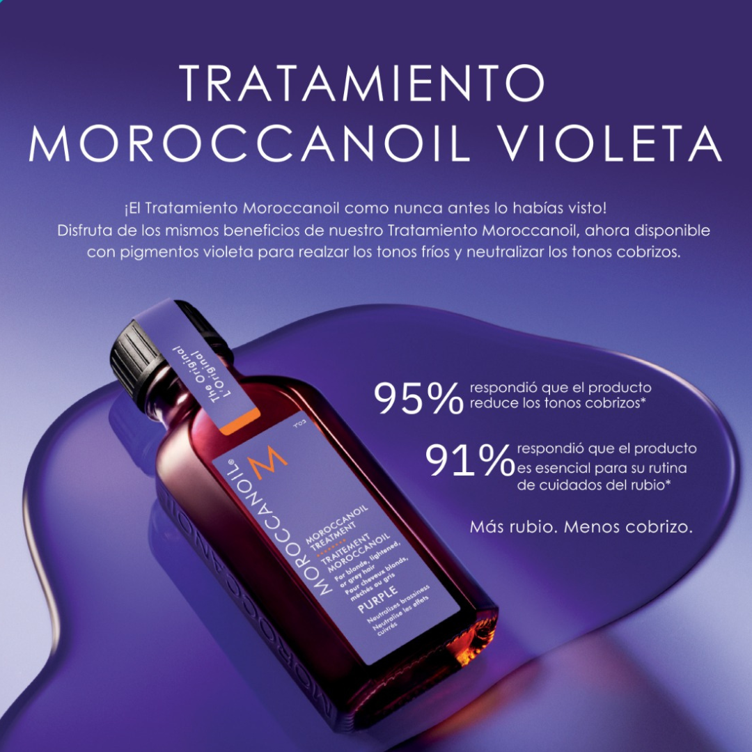 Tratamiento Moroccanoil Morado para Neutralizar Tonos Amarillos y Naranjas Purple 50ml - Imagen 6