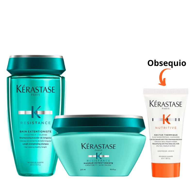 Rutina para Fortalecer, Proteger y Prevenir la Rotura y Puntas Abiertas Kérastase - Obsequio Termo Protector 50 ml