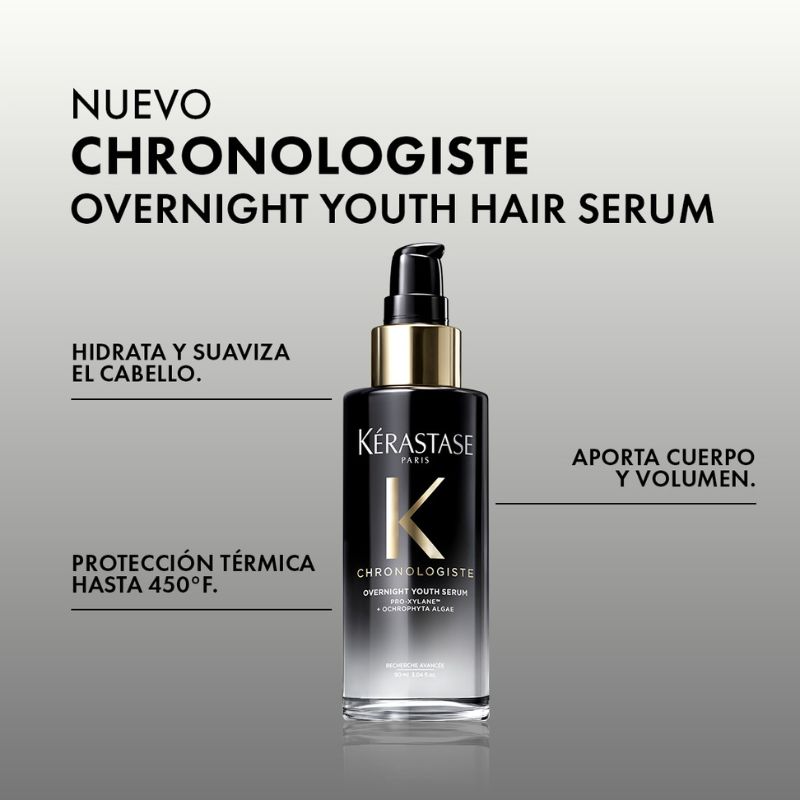 Sérum Capilar Nocturno Rejuvenecedor Kérastase Chronologiste 90ml - Imagen 4