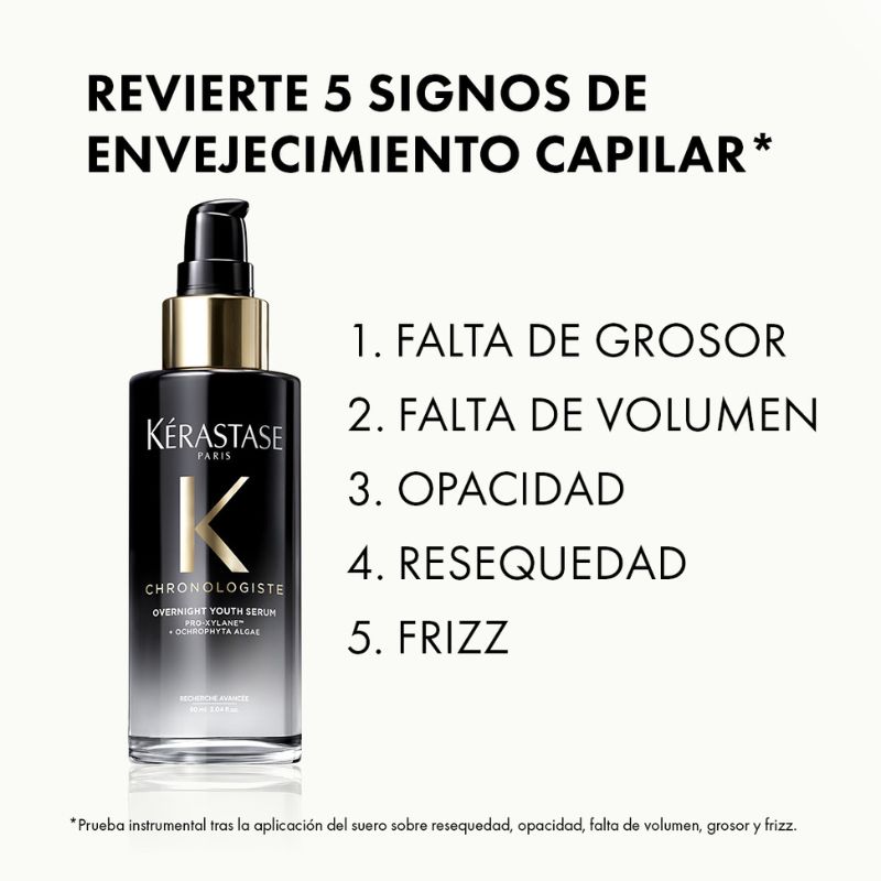 Sérum Capilar Nocturno Rejuvenecedor Kérastase Chronologiste 90ml - Imagen 5
