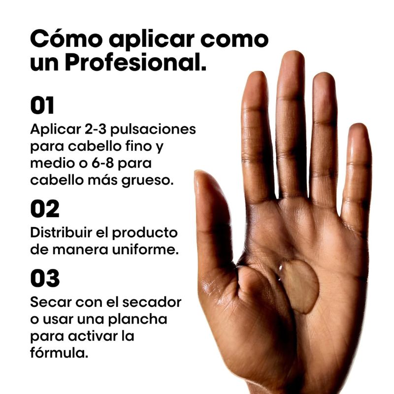 Serum Termo Protector Disciplinante Control de Volumen y Anti Frizz Mirror Sleek Serum L’Oreal Serie Expert 50ml (Paso 4) - Imagen 3