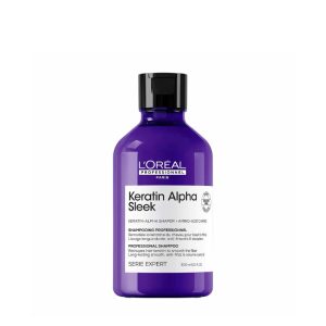 Shampoo Disciplinante Anti Frizz y Anti Volumen Keratin Alpha Sleek L’Oreal Serie Expert 300ml (Paso 1)