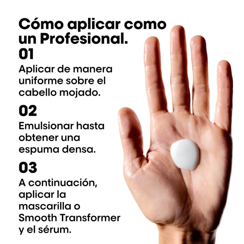 Shampoo Disciplinante Anti Frizz y Anti Volumen Keratin Alpha Sleek L’Oreal Serie Expert 300ml (Paso 1) - Imagen 3