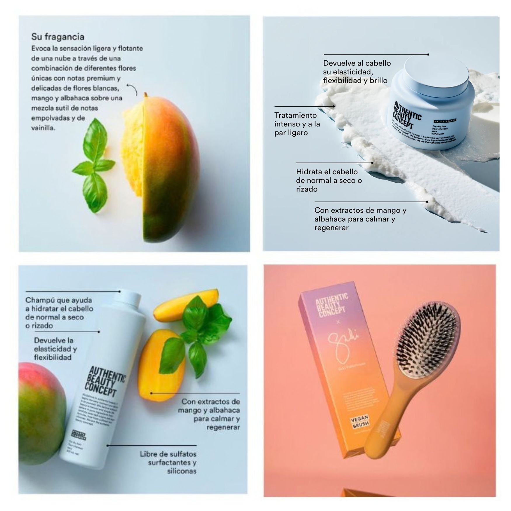 Dúo Hydrate para Nutrir e Hidratar Cabello Seco Authentic Beauty Concept - Obsequio Cepillo Suki WaterHouse - Imagen 2