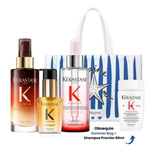 Ritual de Cuidado Total Anti Caída Anti Frizz y Protección Térmica Kérastase (Sérum Genesis Anti Caída 90ml Sérum Nocturno Nutritive 8H Magic 90ml Aceite Termo Protector Kérastase Elixir Ultime L’Huile 30ml)