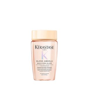 Shampoo Hidratante Anti Frizz con Efecto de Brillo Kérastase Bain Gloss Absolu Hydra – Glaze 80ml (Para Cabello de Fino a Medio)