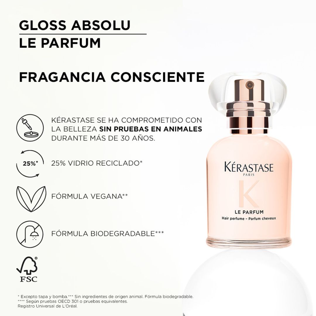 Perfume para el Cabello LE PARFUM Kérastase Gloss Absolu 30ml - Imagen 5